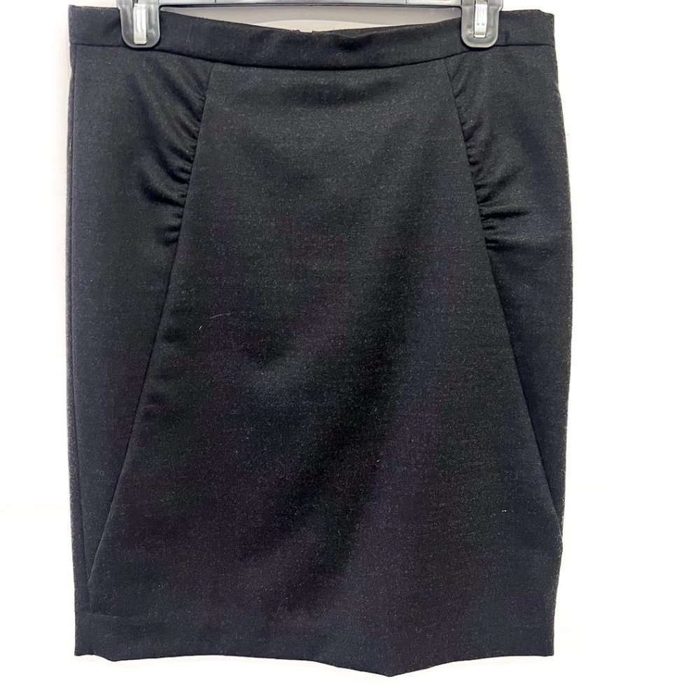 BCBG Maz Azria Charcoal Grey Pencil Skirt Size 4